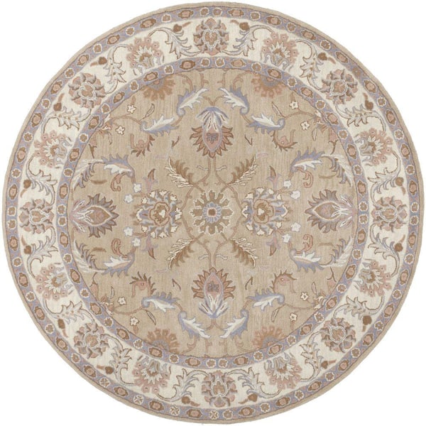 Chenni Beige 8 ft. x 8 ft. Round Indoor Area Rug