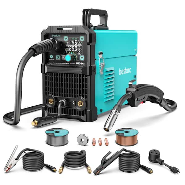 MYWISH 145 Amp 110V/220V Compact 3-in-1 Electric Multi-Process Welder with Digital Screen & Synergic Control