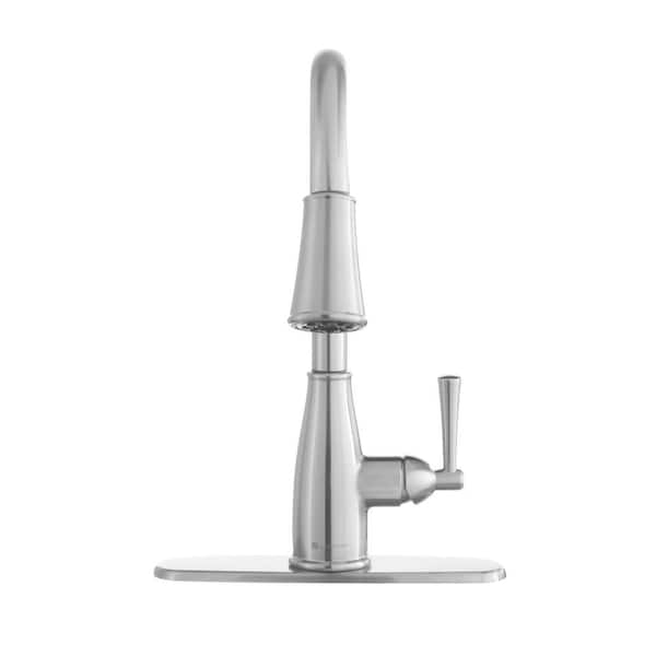 Fairhurst Single-Handle Pull-Down Sprayer Kitchen Faucet with TurboSpray and FastMount in Stainless Steel Fairhurst Single-Handle Pull-Down Sprayer Kitchen Faucet with TurboSpray and FastMount in Stainless Steel