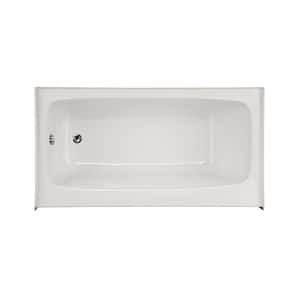 Trenton 66 in. Acrylic Right Drain Rectangular Alcove Bathtub in White