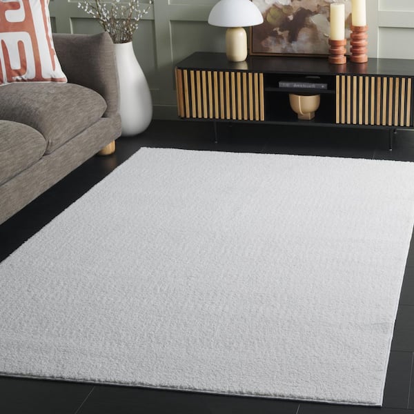 Boucle Ivory 4 ft. x 6 ft. Machine Washable Solid Area Rug