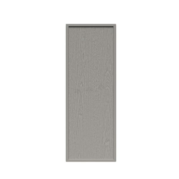 LIFEART CABINETRY Slim Shaker Assembled 15 in. W x 42 in. H x 12 in. D Wall Kitchen Cabinet in Gray