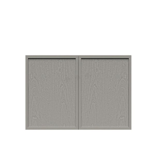 Slim Shaker Assembled 36 in. W x 24 in. H x 24 in. D Wall Bridge Kitchen Cabinet in Gray