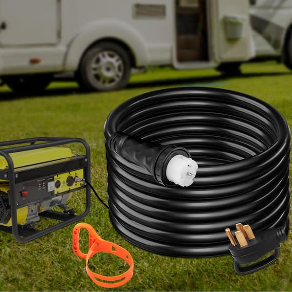 20Ft. 50 Amp Generator Extension Cord STW 6/3 + 8/1 Generator Cord, Twist Connectors, 125V 250V Generator Power Cord