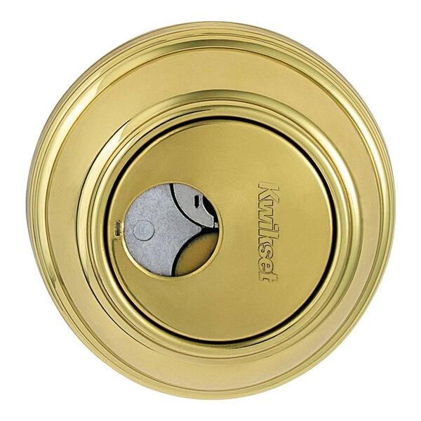 Kwikset 816 Series Polished Brass Single Cylinder Key Control