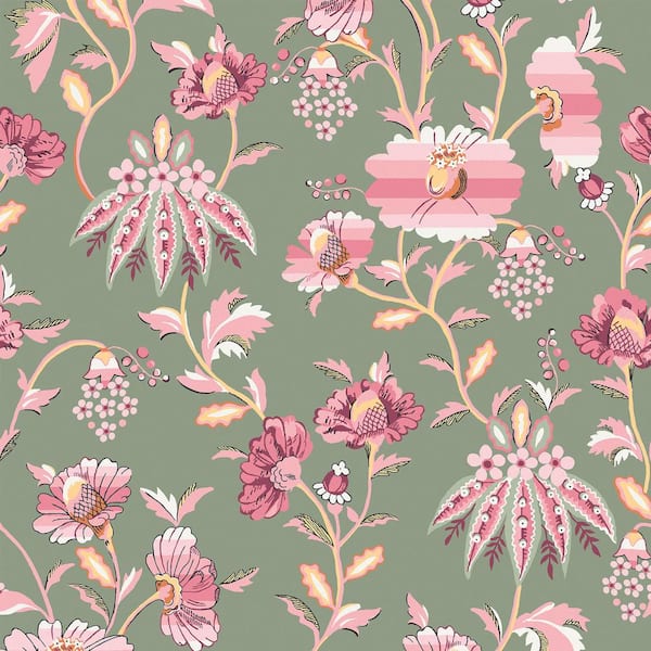 Unbranded Friendship Garden Sage Wallpaper