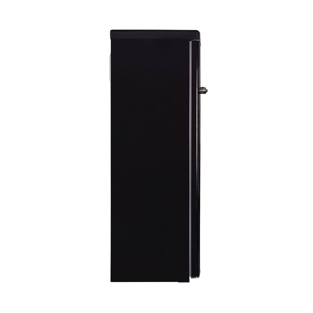 Black Retro Single Door Refrigerator with Frost Free Technology