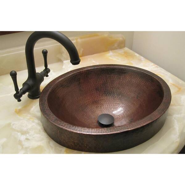 Premier Copper S Compact Oval, Hammered Copper Vessel Bathroom Sinks