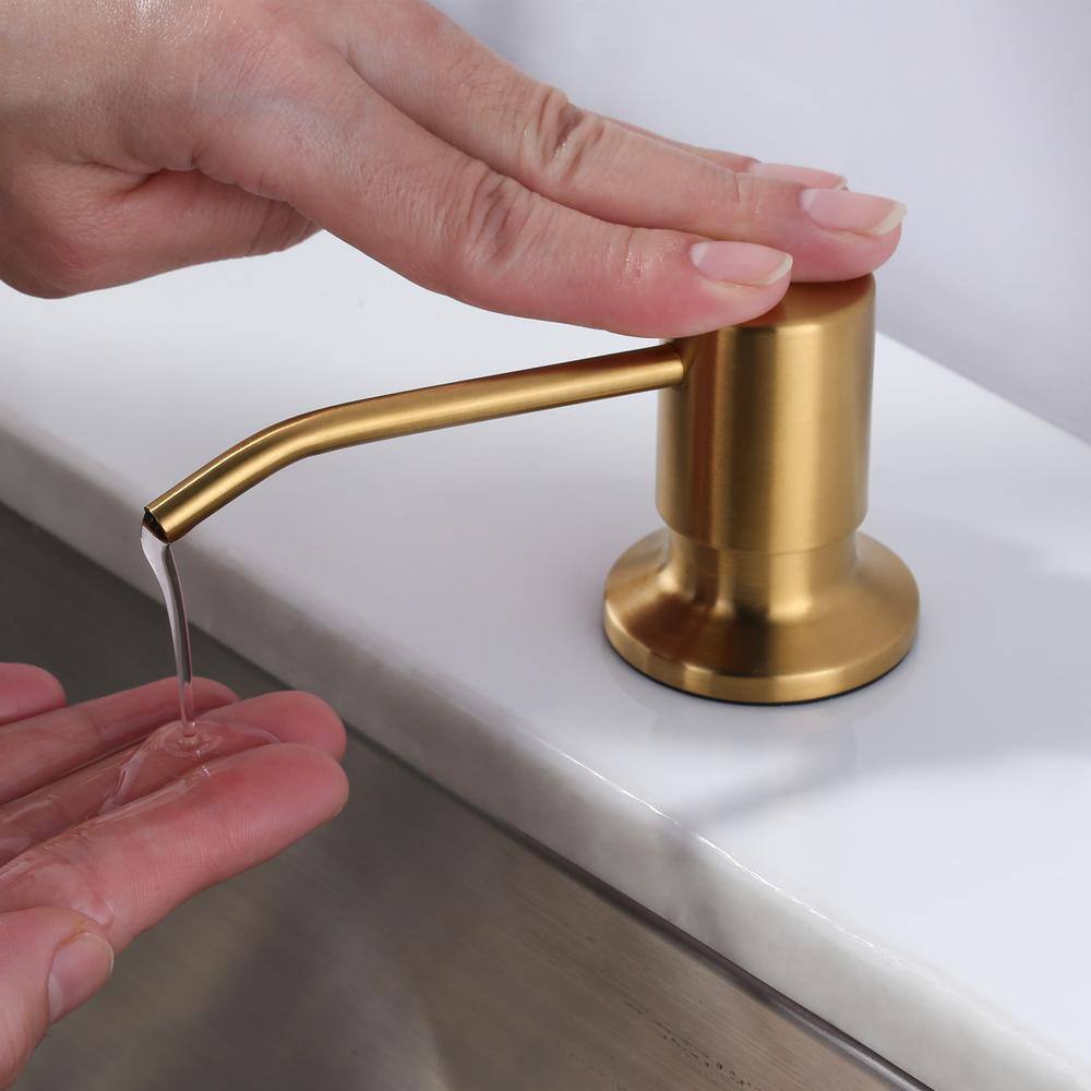 Gold Stainless Steel Single Handle Pull Down Kitchen Faucet