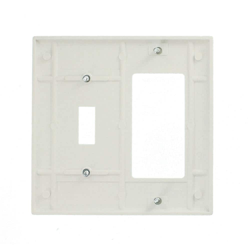 White Thermoset 2-Gang Toggle and Decora Wall Plate
