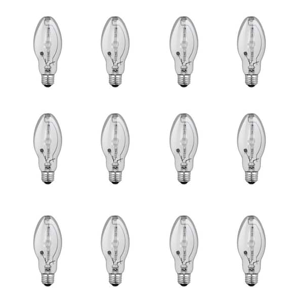 Feit Electric 100-Watt ED17 Shape Clear Metal Halide High Intensity Discharge E26 Medium Base HID Light Bulb (12-Pack)