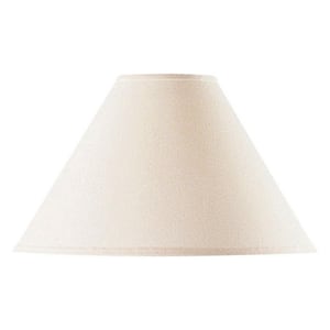 17 in. Off White Vertical Basic Coolie Linen Hardback Lamp Shade