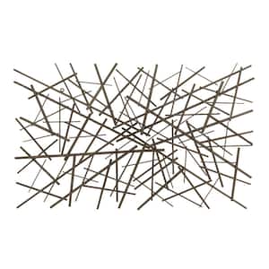 Dark Grey Metal Contemporary Abstract Wall Decor 30 in. x 48 in.
