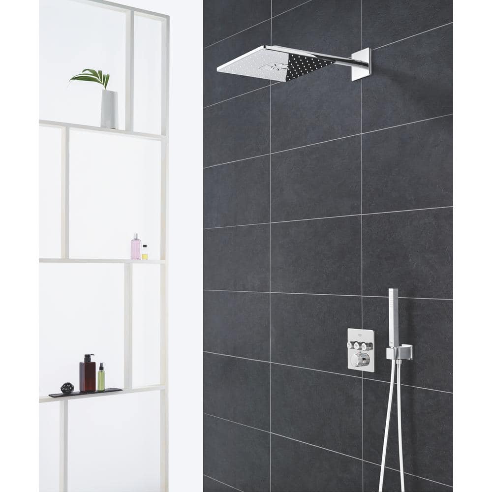 Grohtherm SmartControl Black Wall-Mounted Thermostatic Trim