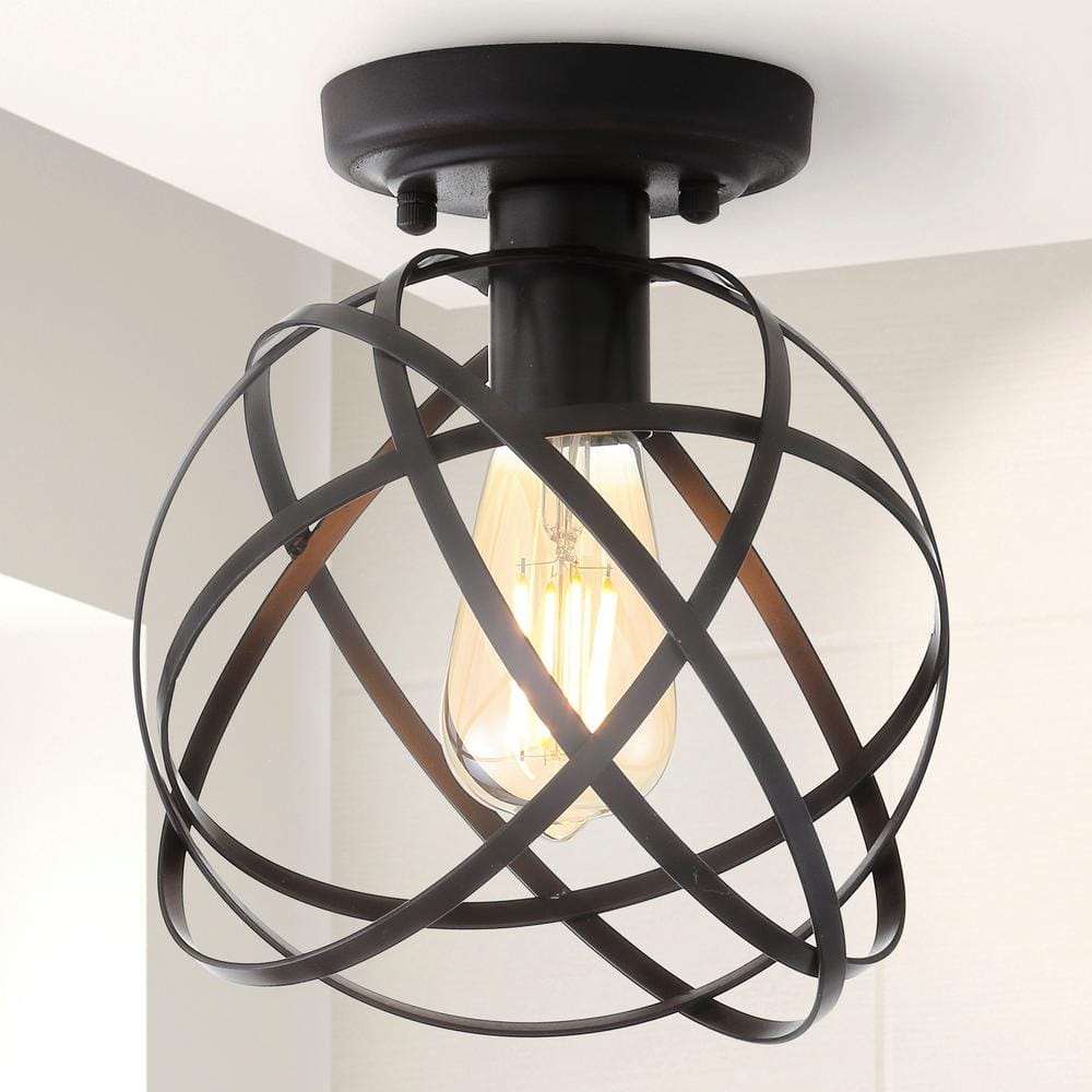 Alba 8.5" Oil Rubbed Bronze Orb LED Flush Mount
