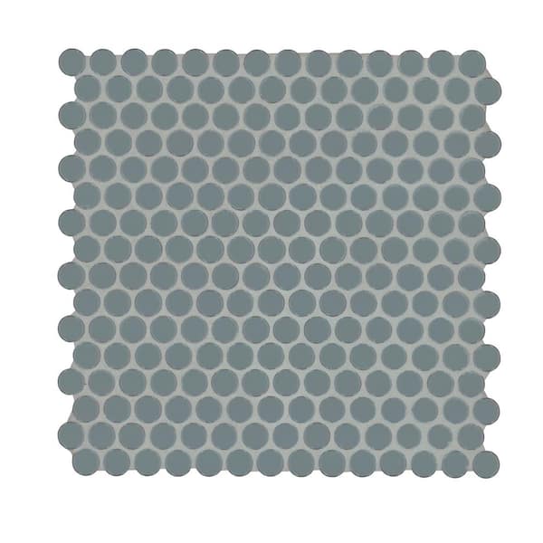 MSI Take Home Tile Sample-Edessa Scallop White 4 in. x 4 in. Polished Porcelain Mosaic Tile