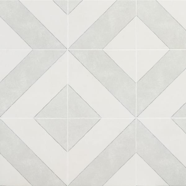 Ivy Hill Tile Anya Gray Diagonal Square 9 in. x 0.4 in. Glazed Porcelain Tile Sample