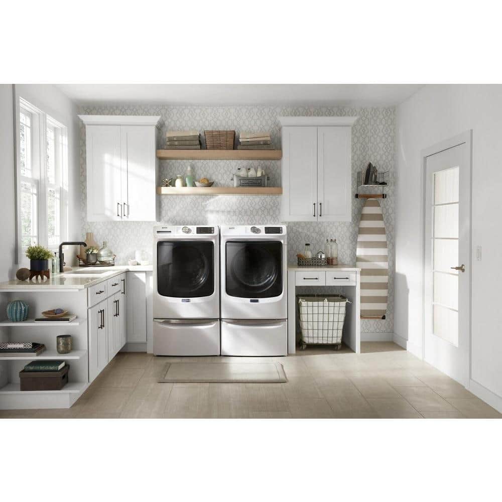 Maytag 7.3 Cu. Ft. White Front Load Electric Dryer with Moisture Sensing