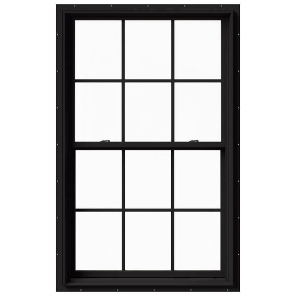 Residential USA House Black Aluminum Single Double Hung Window