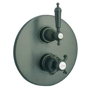 Ornellaia Thermostatic Valve with 2-Way Diverter Volume Control in Brushed Nickel