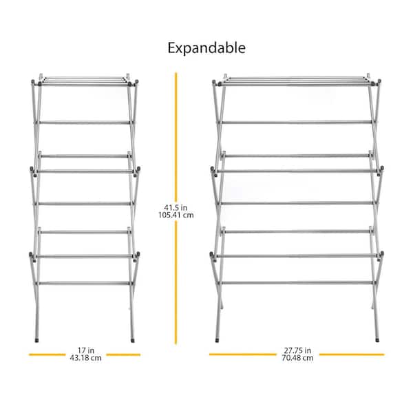 Whitmor 27.5 in. x 41.5 in. Expandable Drying Rack 6779-6987 - The Home  Depot