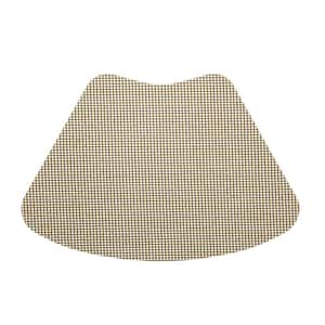 Fishnet 19 in. x 13 in. Moss PVC Covered Jute Wedge Placemat (Set of 6)