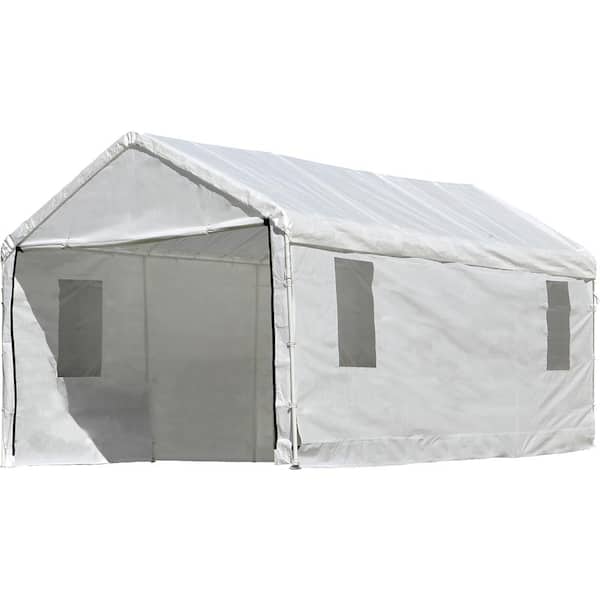 ShelterLogic 10 ft. W x 20 ft. D Max AP Enclosure Kit with Windows for Canopy ClearView Frame (Canopy and Frame Not Included)