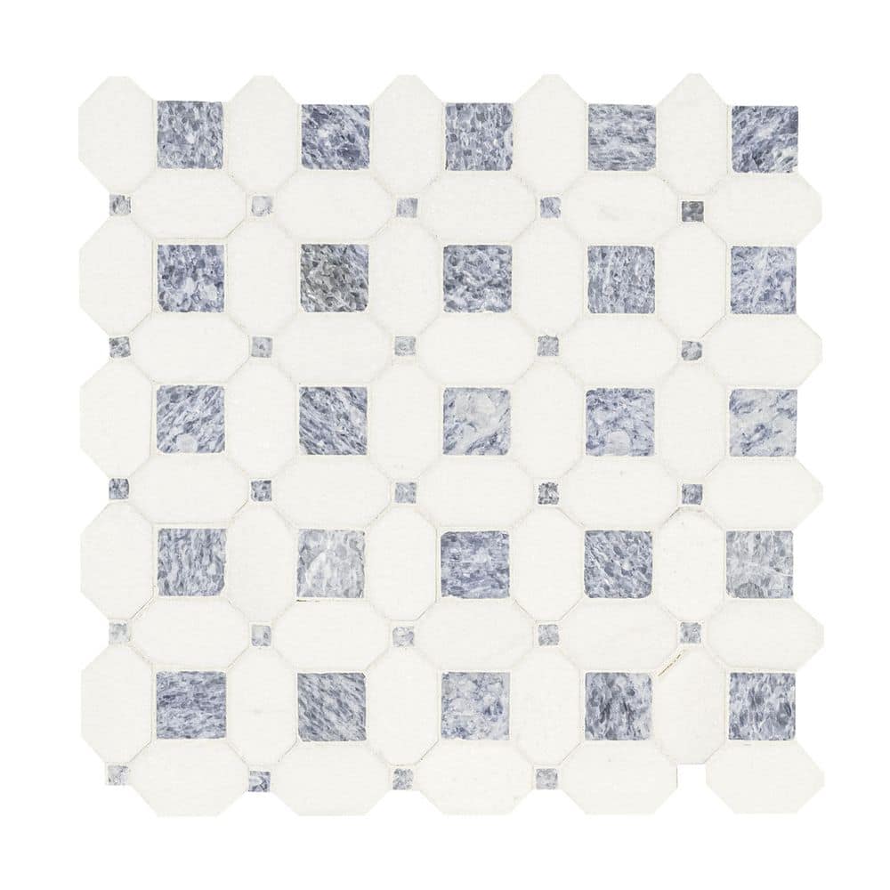 Take Home Tile Sample - Azula Hatchwork 6 in. x 6 in. x 10 mm Polished Marble Mosaic Tile price history on PriceWatchPro