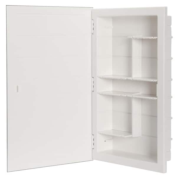 Glacier Bay 23.1 in. W x 27.9 in. H White Rectangular Medicine Cabinet  without Mirror with Adjustable Shelves 45396 - The Home Depot