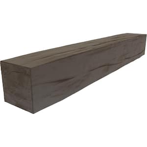 8 in. x 12 in. x 7 ft. RiverWood Beam Rustic Faux Wood Beam Fireplace Mantel Natural Honey Dew