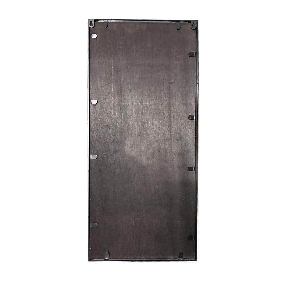 Black Metal Windowpane Full Length Wall Mirror
