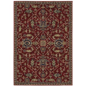 Antonia Red 3 ft.10 in. x 5 ft. 5 in. Traditional Area Rug