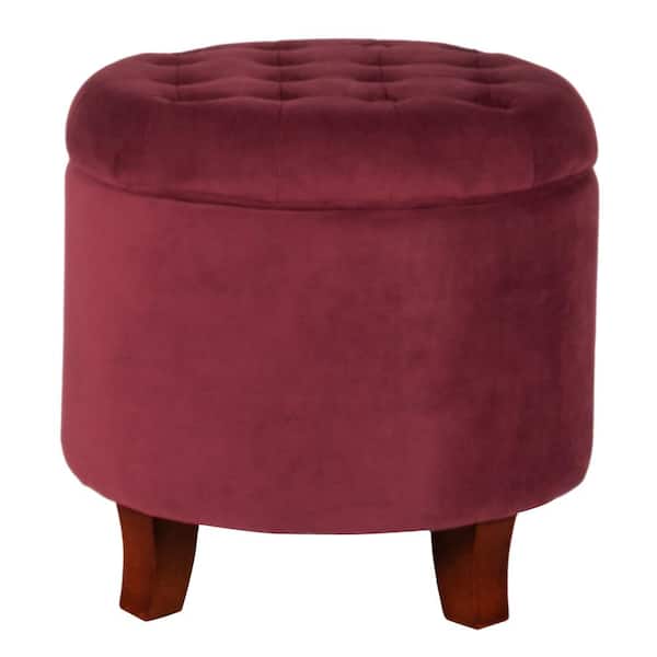 Velvet Footrest Stool Ottoman Round Modern Upholstered Vanity Footstoo –  Joanna Home