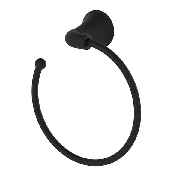 Symmons Elm Wall Mounted Towel Ring in Matte Black