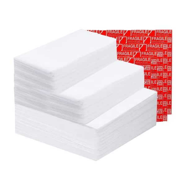 N/A 3 Sizes Foam Pouches 210pcs with Fragile Labels for Moving and Storing, Shock Resistant, Reusable, Waterproof