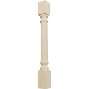 3-3/4 in. x 3-3/4 in. x 35-1/2 in. Unfinished Rubberwood Traditional Cabinet Column