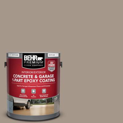 1 gal. #N220-4 Shiitake Self-Priming 1-Part Epoxy Satin Interior/Exterior Concrete and Garage Floor Paint