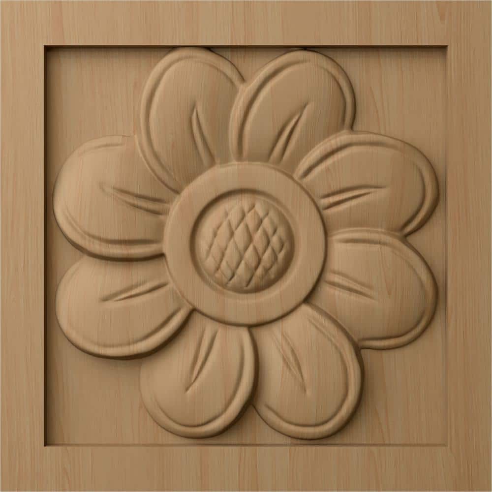 5 in. x 1 in. x 5 in. Unfinished Wood Alder Large Sunflower Rosette price history on PriceWatchPro
