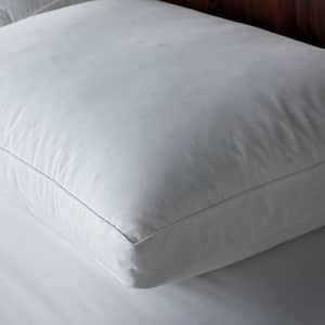 Gusseted Feather Side Sleeper Firm Density Duck Down Standard White Pillow