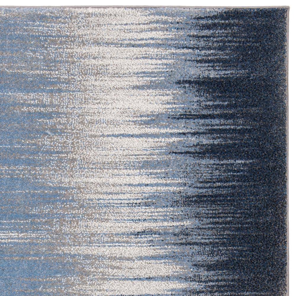 Celestial Abstract Blue 59" Square Synthetic Area Rug