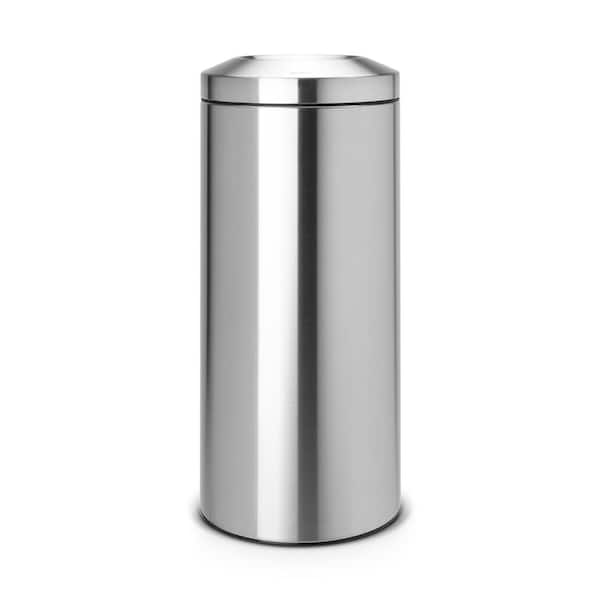 Brabantia Flame Guard Matte Steel Trash Can with Metal Bucket 8 Gal. (30 l)
