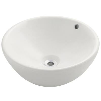 V90-B Bisque Porcelain Vessel Lavatory Sink 