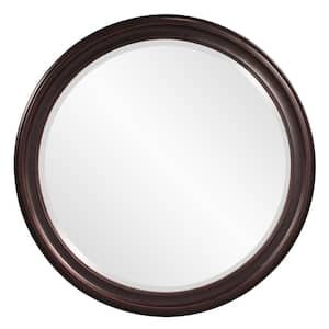 Medium Round Oil Rubbed Bronze Beveled Glass Casual Mirror (36 in. H x 36 in. W)
