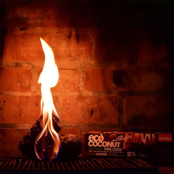 ecofire Eco Coconut Super Fire Log Solid Fuel, 2-Hour Burn Time (6-Pack)  ECOCO12 - The Home Depot