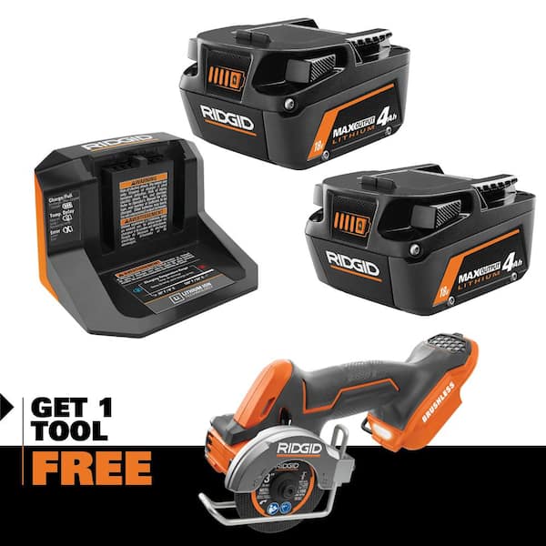 18V MAX Output Starter Kit with (2) 4.0Ah Battery and Charger with FREE Subcompact Brushless Multi Material Saw
