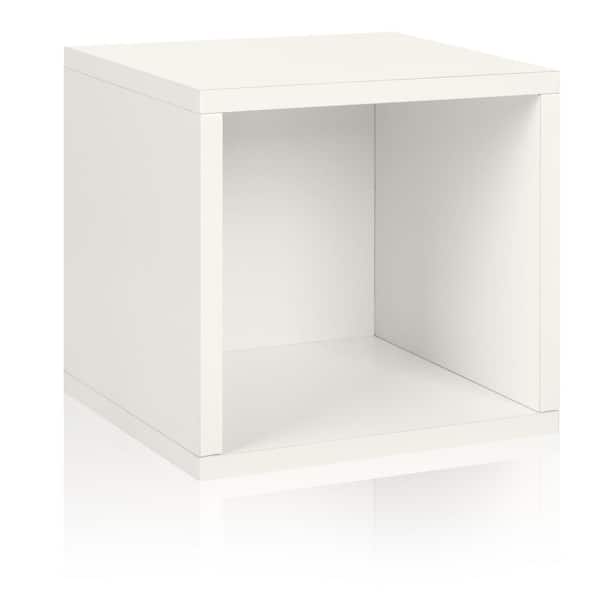 Way Basics 12.8 in. H x 13.4 in. W x 11.2 in. D Off White Recycled Materials 1-Cube Organizer