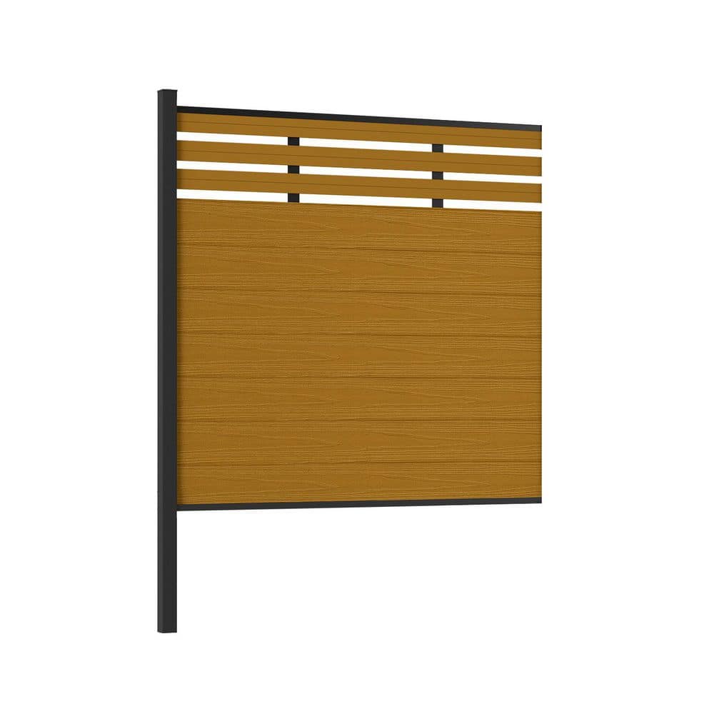 5.5 ft. H x 6 ft. W Teak Composite Horizontal Fence Panel Kit with One 8 ft. Aluminum Post, Warp-Resistant price history on PriceWatchPro
