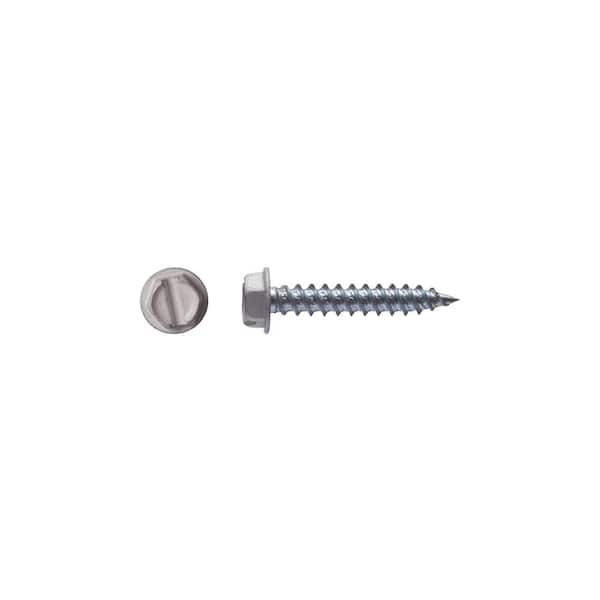 BIG TIMBER #8 x 1/2 in. Slotted Drive Hex Washer Head White Self-Drilling Screw (1665-Pack)