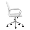 Hero shot of a white ergonomic office chair.