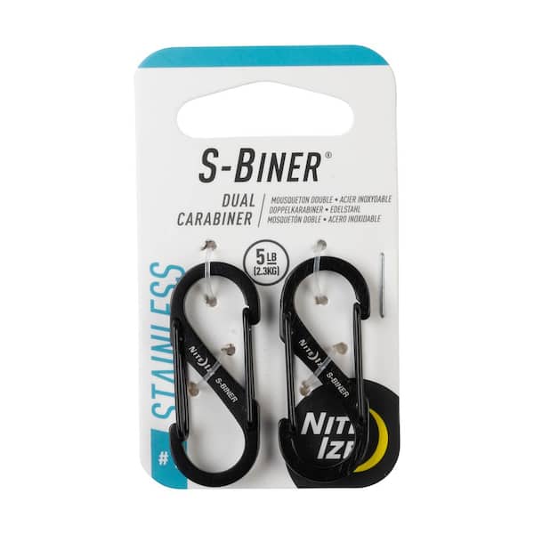 Nite Ize #1 Black S-Biner (2-Pack) SB1-2PK-01 - The Home Depot
